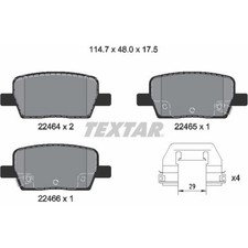 Textar 2246401 Bremsbelagsatz für CADILLAC CHEVROLET XT5 CT6 CAMARO
