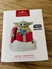 Hallmark Keepsake Ornament 2022 Star Wars The Mandalorian Grogu Greetings NIB