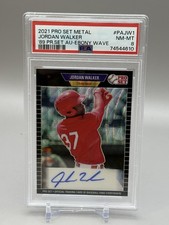2021 Leaf Pro Set Metal Ebony Wave Jordan Walker /10 #PSO-JW1 Auto PSA 8