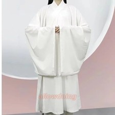 Hanfu Chinese Ming Dynasty Robe Lining White Inner Wear Taoist Lingerie Costume