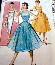  LOVELY VTG 1950s DRESS  STOLE McCALLS Sewing Pattern 14/32