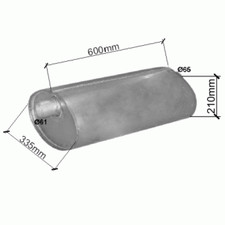 Silenziatore per IVECO EUROCARGO BOX TRUCK (Rigid) 3.9 5.9 1990-