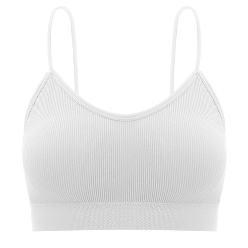 Womens Camisole with Built in Shelf Bra Spaghetti Strap Layer Crop Tank Top - Bild 17 von 17