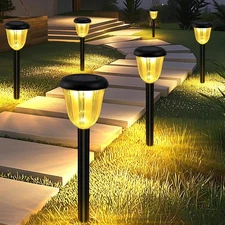 Waterproof Solar Pathway Lights Outdoor - 8 Pack Landscape Light Solar Powere...