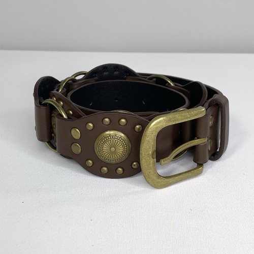 Kopen Australia Brown Western Vegan Leather Belt Cowboy Country Cowgirl Vintage - Bild 8 von 11