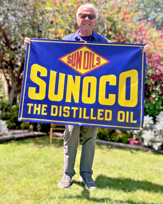 #ad #ad Sunoco Distilled Oil Banner Large 40quot; x 28quot; for Gas Guys A quot;Man Cave Ravequot; $44.95
