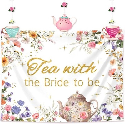 Tea With Bride To Be Balloons Let's Par Tea Decorations Balloon Garland Arch ...