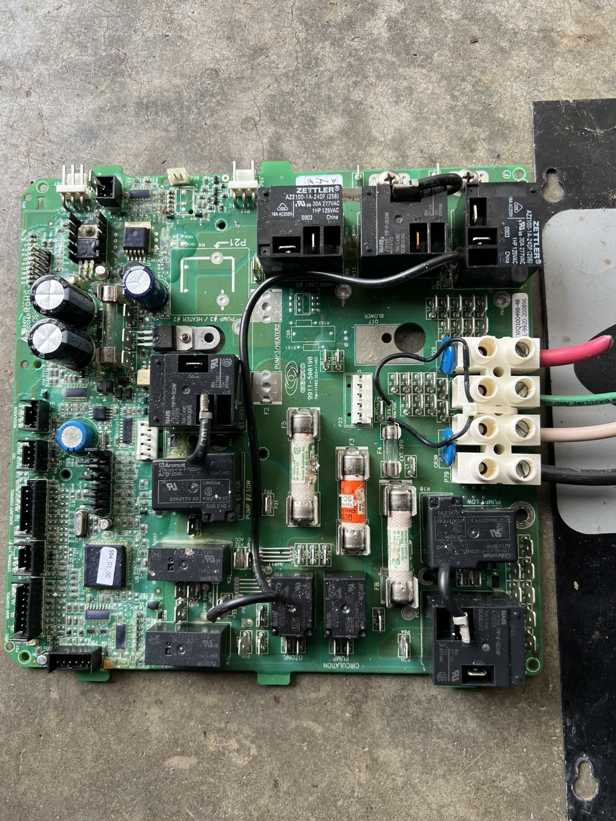 Gecko 9911-500190 Dimensions One Spas Control Board Reflections Spas