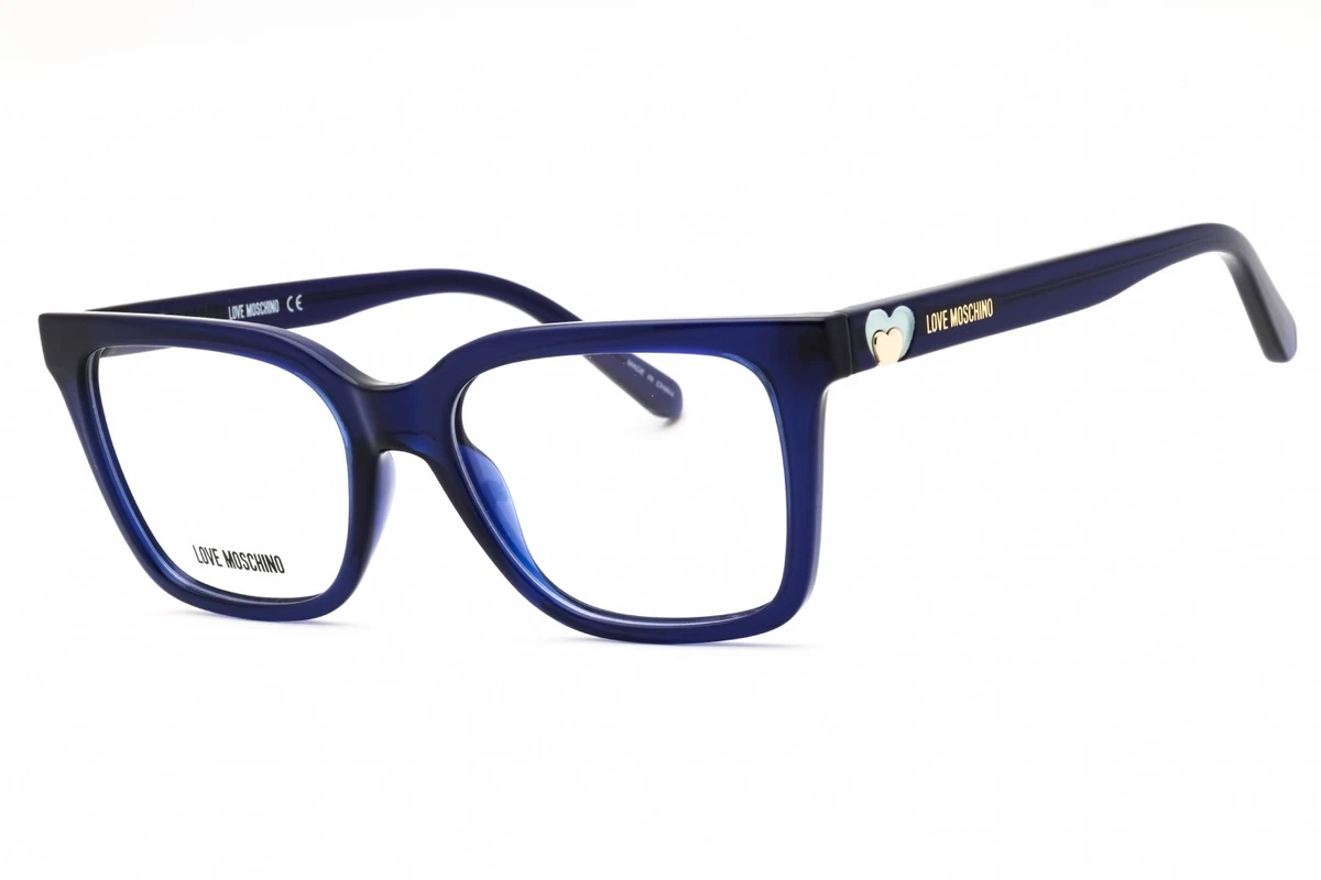 Moschino MOS557 PJP 140 Eyewear Frame Women\'s Blue with Leather Protective Pouch Moschino MOL529/SAM blue frames main image 2