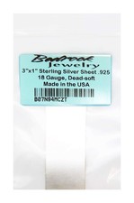3"x1" Sterling Silver Sheet .925 Dead Soft 18 Gauge Jewelry Making Made in USA