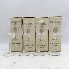 JP Chenet Wonky Wine Glasses Set of 4 Original Box Official Vintage