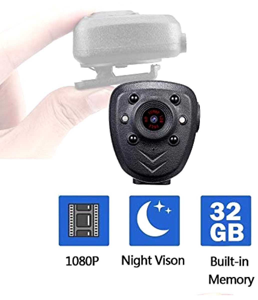 Body Cop Video Recording Camera Built-in 32GB Memory 1080P Wearable Night Vision