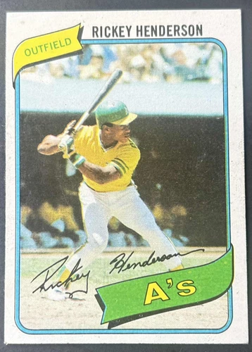 1980 Topps #482 Rickey Henderson Rookie Card (RC) *VGEX-EX *Oakland A's *HOF