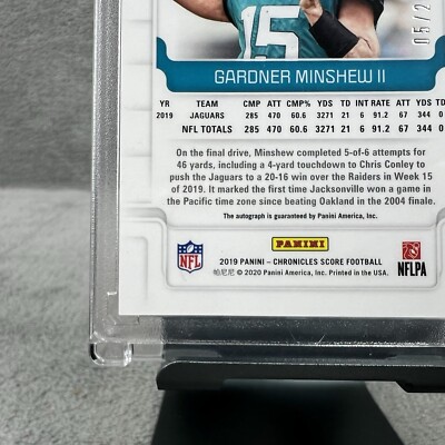 PSA サインルーキー　GARDNER MINSHEW II RC AUTO 2019 Score Auto Red Down #456 Gardner Minshew II RC SSP /20