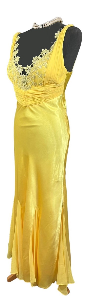 Vintage Primrose Yellow Long Lace Diamant Ball Evening Occasion Dress Uk 12 Eu | eBay UK Vintage Primrose Yellow Long Lace Diamant Ball Evening Occasion Dress Uk 12 Eu | eBay UK