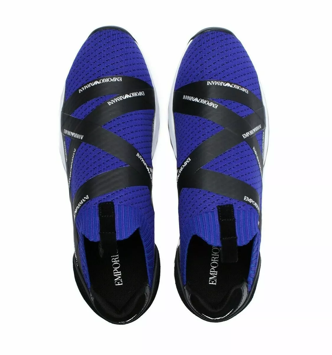 Emporio Armani Arco Runner Mens Trainers SlipOn Designer Sneakers