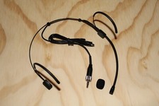 Black Double Earhook Headset Microphone for Sennheiser wireless Bodypack