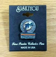MIAMI DOLPHINS Vintage 1990s NFL Football Team Logo Hat Lapel Pin - BRAND NEW