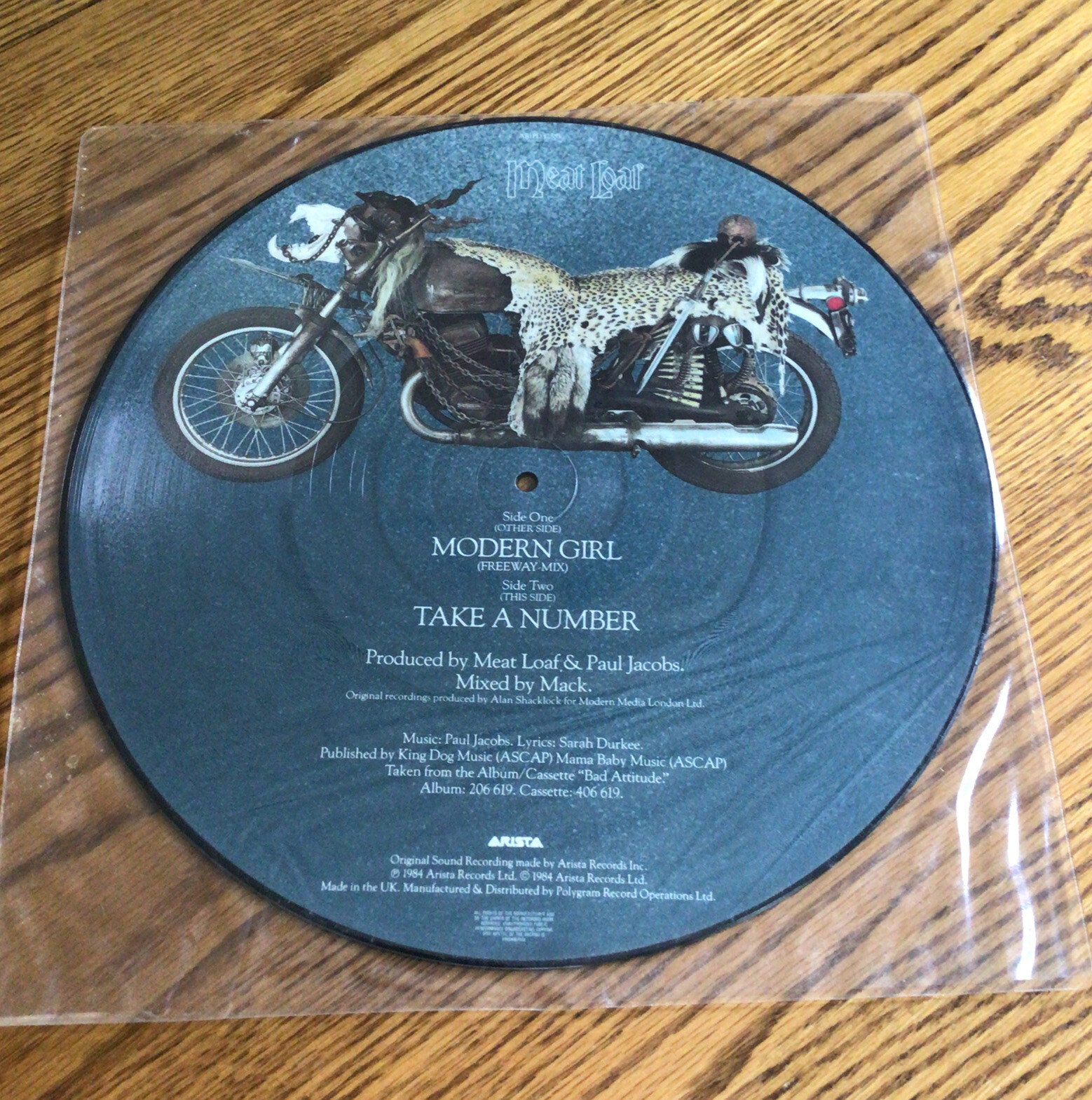 Meatloaf Bad Attitude Vinyl Picture Import Disc Rare! eBay