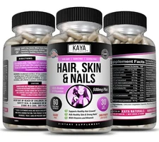 3x Hair Skin Nail 60ct Biotin Folate Iron Vitamin A C B1 B5 B6 B12 E D3