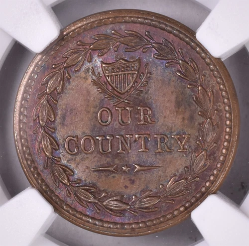 (1861-65) Civil War Token Our Country F231/352A a - NGC MS64 BN 