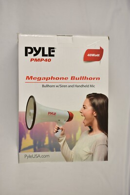 Pyle Pro PMP40 Professional Megaphone with Siren and Handheld Microphone