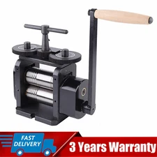 110mm Manual Rolling Mill Machine Wire Flat Pattern Sheet Metal Jewelry Tool US