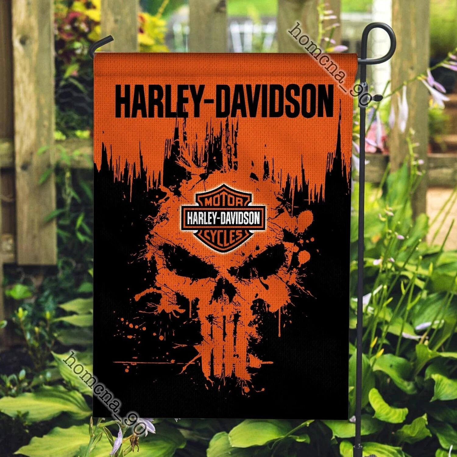 3D H Davidson Motorcycle Garden Flag - Home & Yard Decor