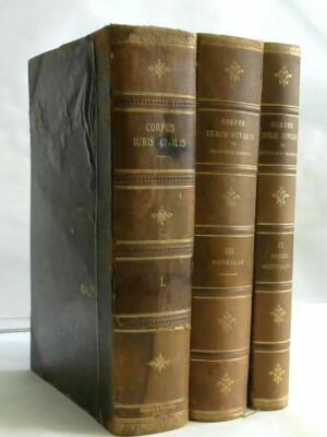 Corpus Iuris Civilis. Volumen Primum/ Tertium/ Secundum. 3 Bände