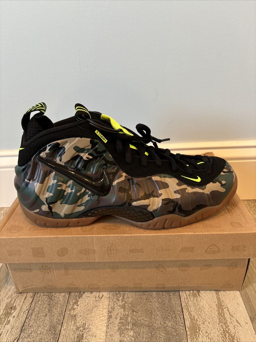 NIKE AIR FOAMPOSITE PRO PRM LE SZ 10.5 GREEN CAMO DS 587547 NIKE AIR FOAMPOSITE PRO PRM LE SZ 10.5 GREEN CAMO DS 587547