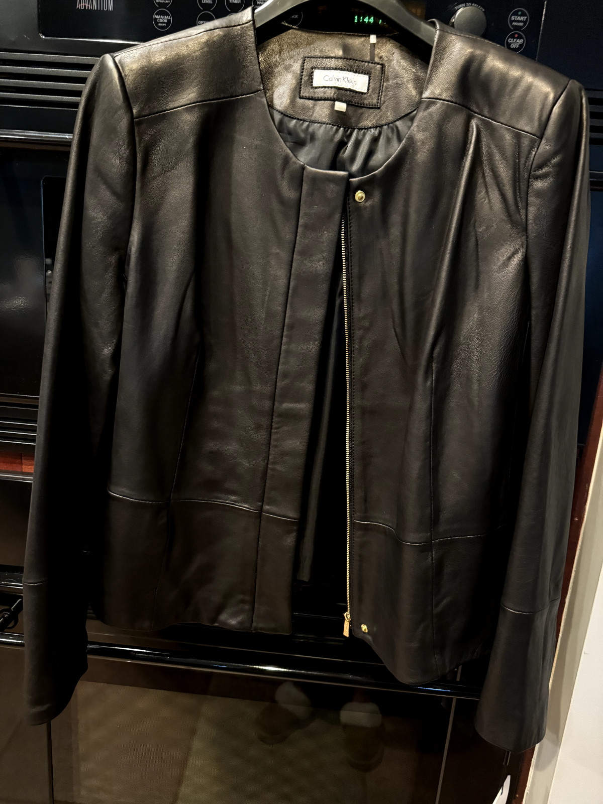 Women's Calvin Klein Genuine Leather Jacket, NWT, Size XL