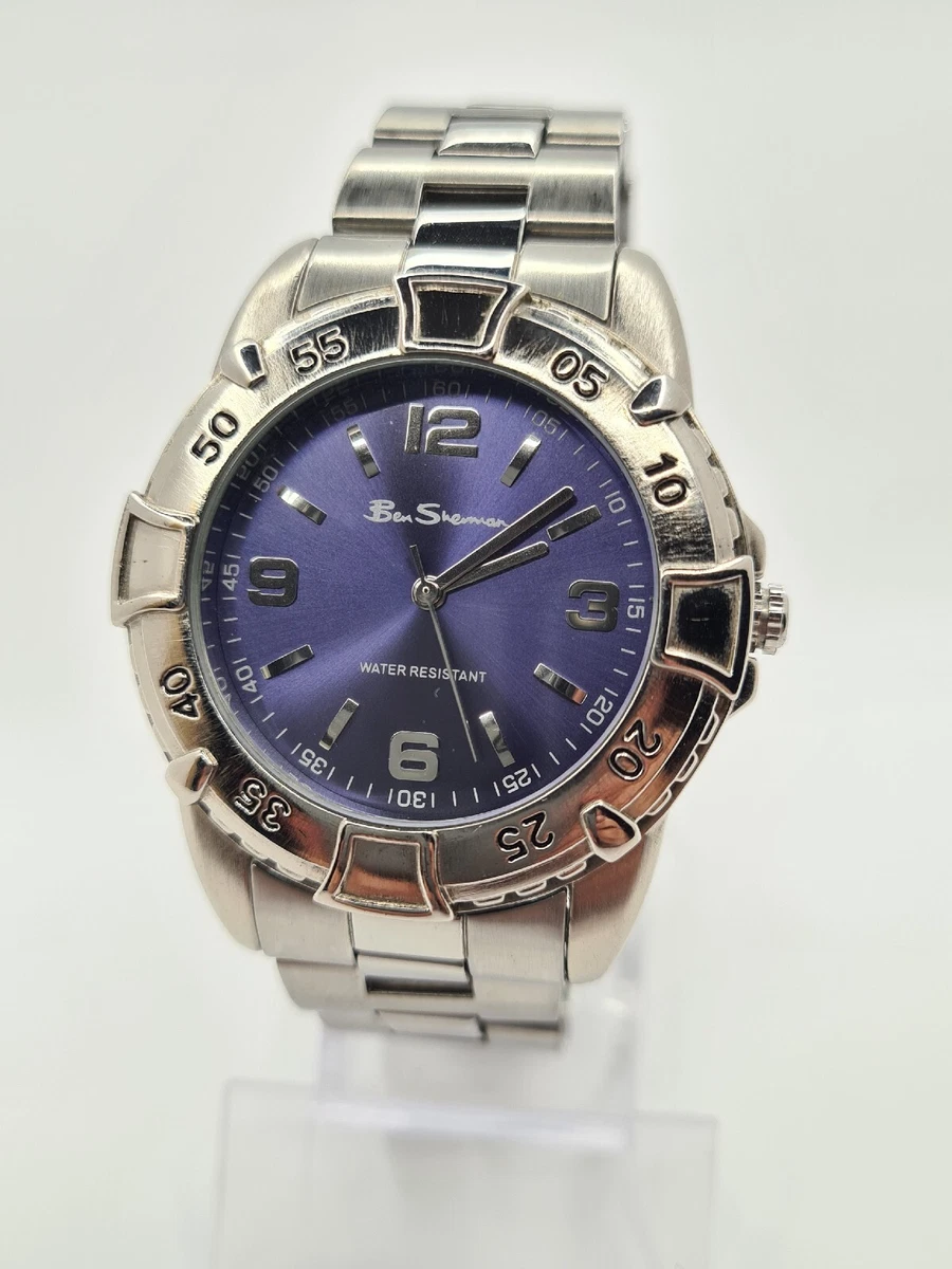 Men s Ben Sherman S098 Sports Quartz Watch Blue Sunburst Dial