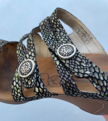 Sandalias Romika Jamaica-02 para mujer negras con cuñas deslizables de cuero 39/8-8,5 - Imagen 2 de 6
