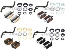 F&R LOWRIDER 3 1/2" 1-PIECE BLACK BICYCLE CRANK W/ PEDALS & BOTTOM BRACKET.