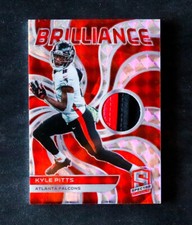 2022 Panini Spectra - Kyle Pitts - Brilliance Patch Neon Orange Prizm SSP /10
