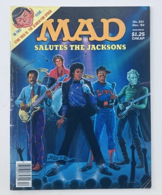 VTG Mad Magazine December 1984 No. 251 The Jackson 5 4.0 VG No