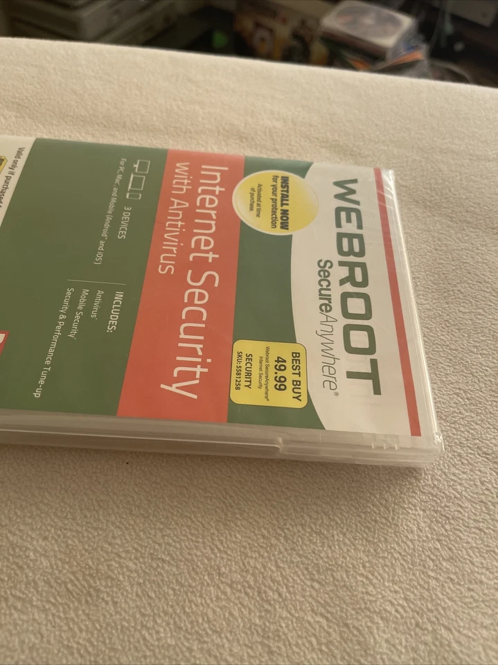 Webroot Internet Security w/Antivirus Windows 10 Compatible 3 Devices NEW SEALED - Image 3 of 4