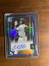 2015 Bowman Chrome Austin Cousino Auto Blue Refractor 68/150 Seattle Mariners