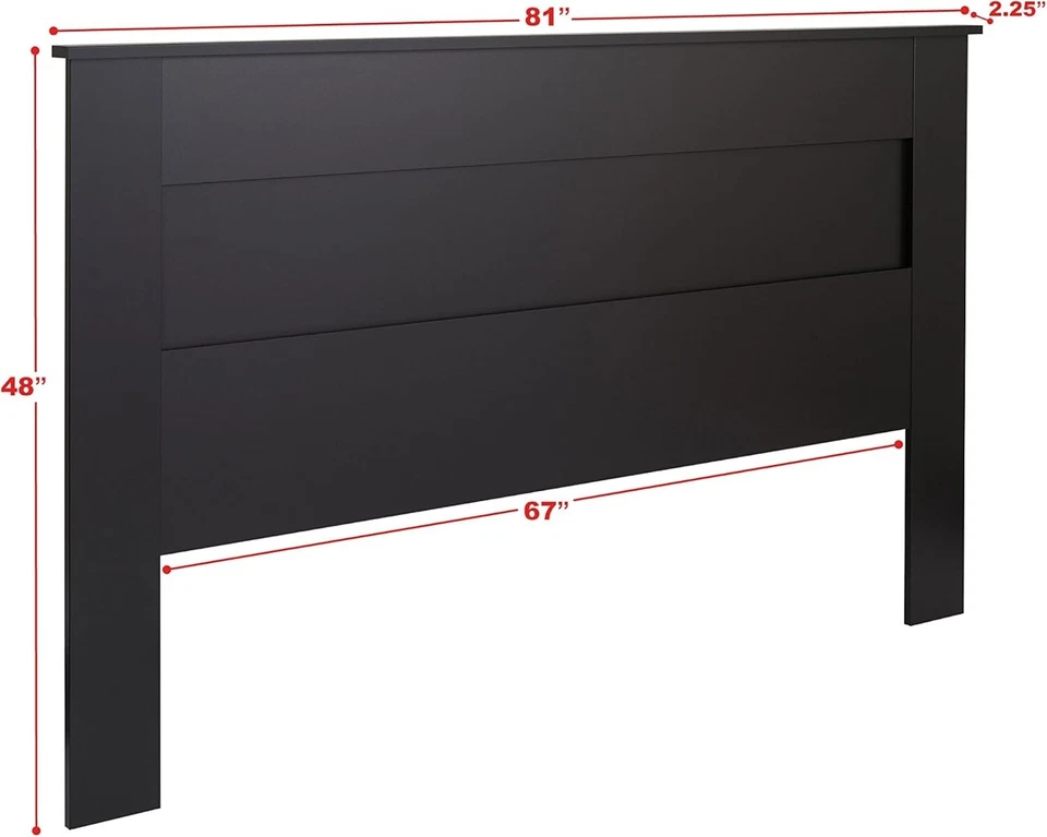 Contemporary King Size Wooden Headboard with Predrilled Holes - 5-Year Warranty - Image 4 of 4