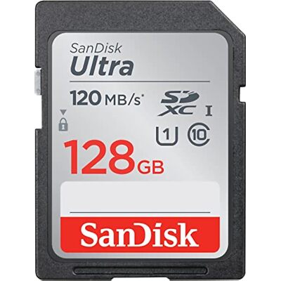 SanDisk 128GB Black Flash Memory Card UHS Speed Class 1 for Full HD Video