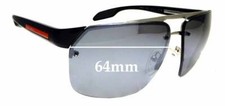 SFx Replacement Sunglass Lenses fits Prada SPS57O  PS57OS - 64mm Wide