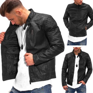 lederjacke schwarz stehkragen