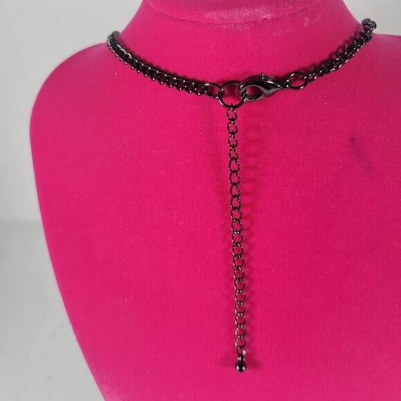 Black Metallic Multistranded Statement Abstract S… - image 3