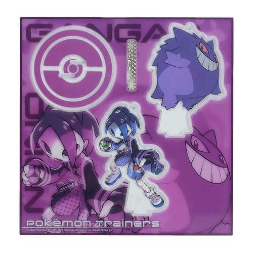 Pokemon Center Original Pokemon Trainers Acrylic Stand Key Chain Allister Gengar