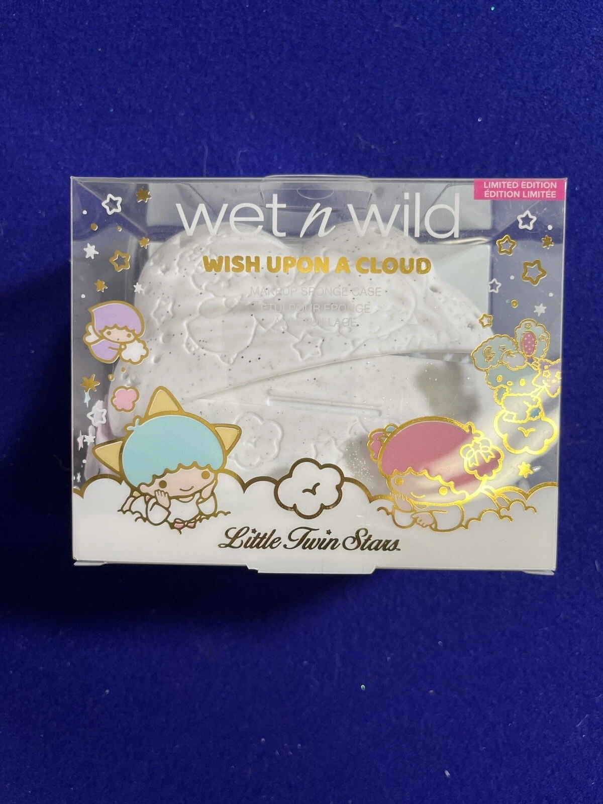 WET N WILD LITTLE TWIN STARS WISH UPON A CLOUD SPONGE CASE NEW