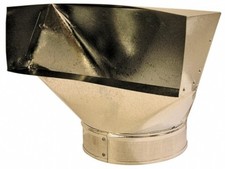 Made in USA 6" ID Galvanized Duct Register Boot 90? 12" Long, Standard Gage, ...