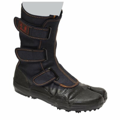 Sokaido Tabi work boots Rubber pin spike shoes Wakaba Black I-98