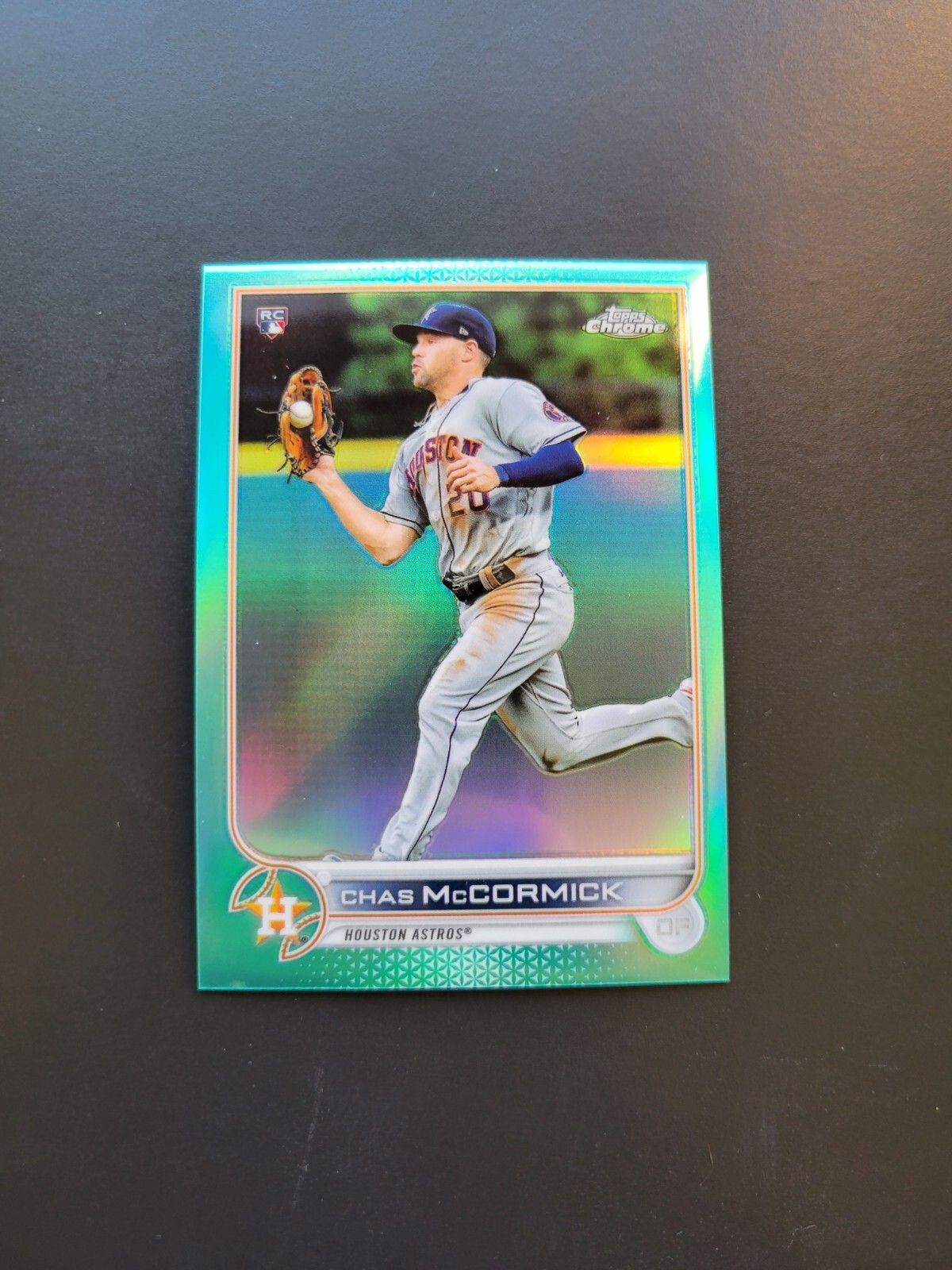 2022 Topps Chrome #43 Chas McCormick Rookie RC Aqua Refractor /199