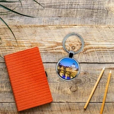 VILLA CRAFT Vatican St Peters Keychain with Epoxy Dome and Metal Keyring