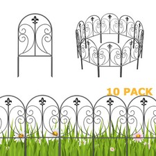10Pack Decorative Garden Fence Border Rustproof Animal Barrier 24in H x 10ft L